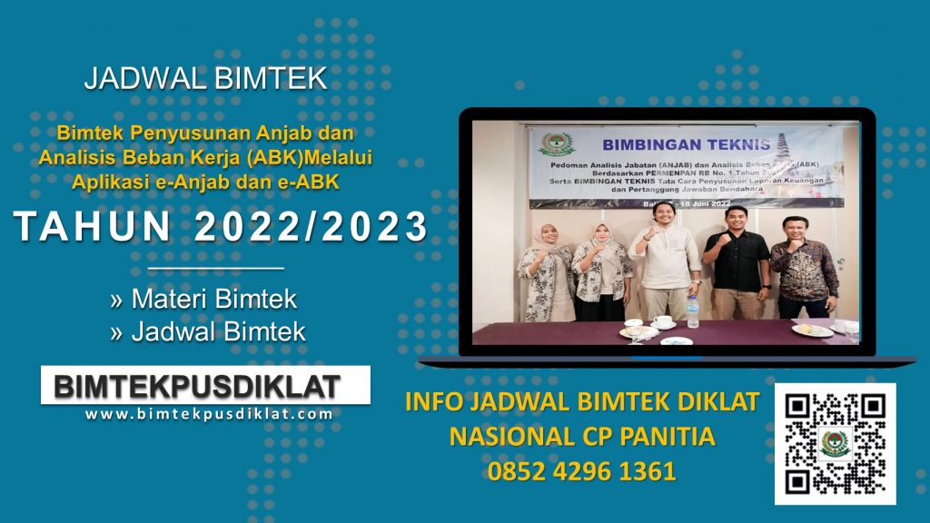 Bimtek Penyusunan Anjab dan Analisis Beban Kerja (ABK)Melalui Aplikasi e-Anjab dan e-ABK