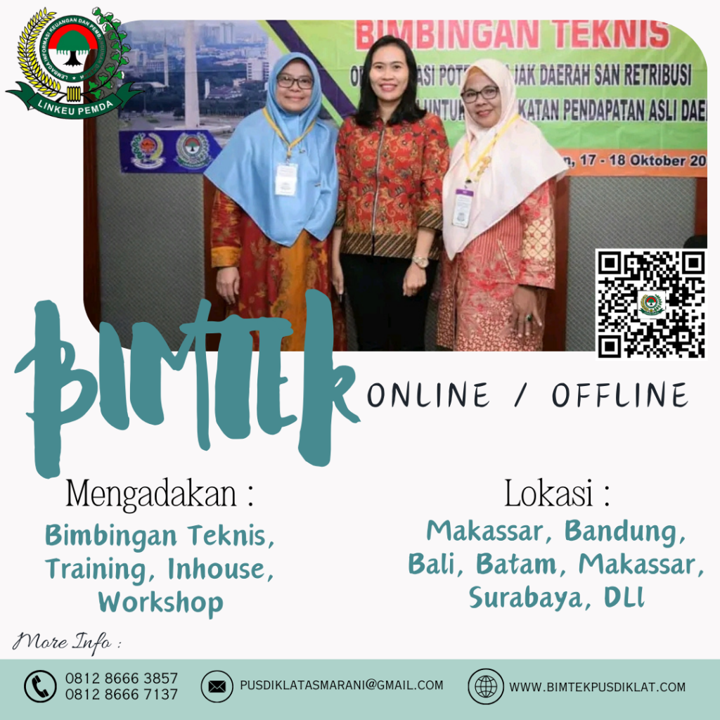 Info Bimtek Perpajakan BLUD Bagi Bendahara ( BLUD RSUD Dan BLUD Puskesmas ) 2024 - 2025