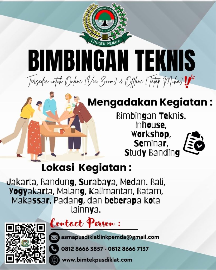 Bimbingan Teknis Analisis Jabatan & Analisis Beban Kerja Berdasarkan Permenpan RB No. 1 Tahun 2020 Di Lingkungan Pemerintah Daerah Kabupaten Atau Kota Se - Indonesia 2025 - 2026
