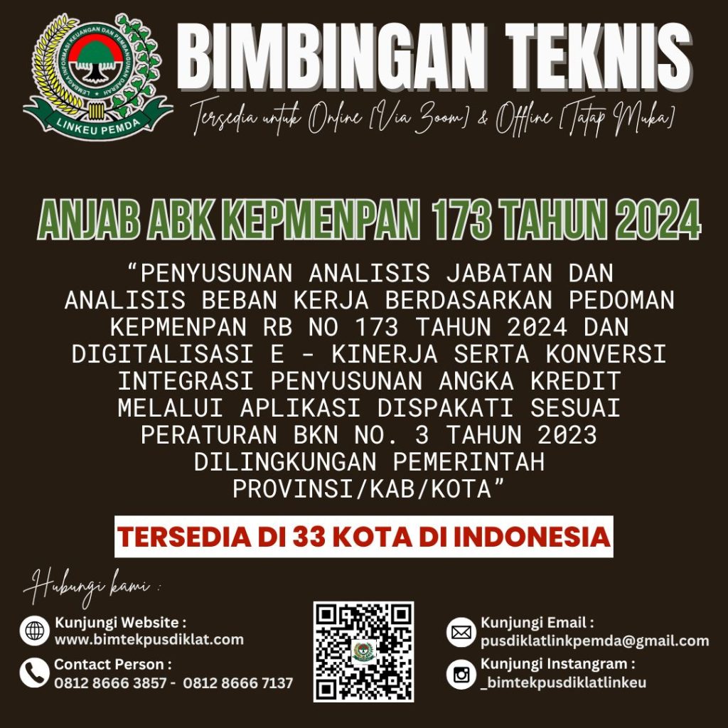 BIMTEK ANJAB ABK KEPMENPAN 173 TAHUN 2024 | 2025 – 2026