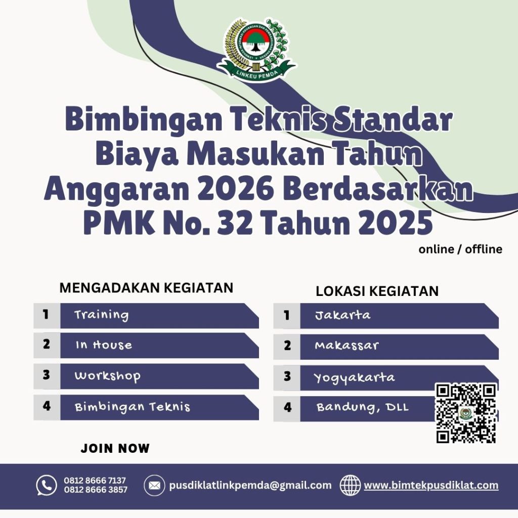 BIMTEK STANDAR BIAYA MASUKAN TAHUN ANGGARAN 2026 BERDASARKAN PMK NO. 32 TAHUN 2025
