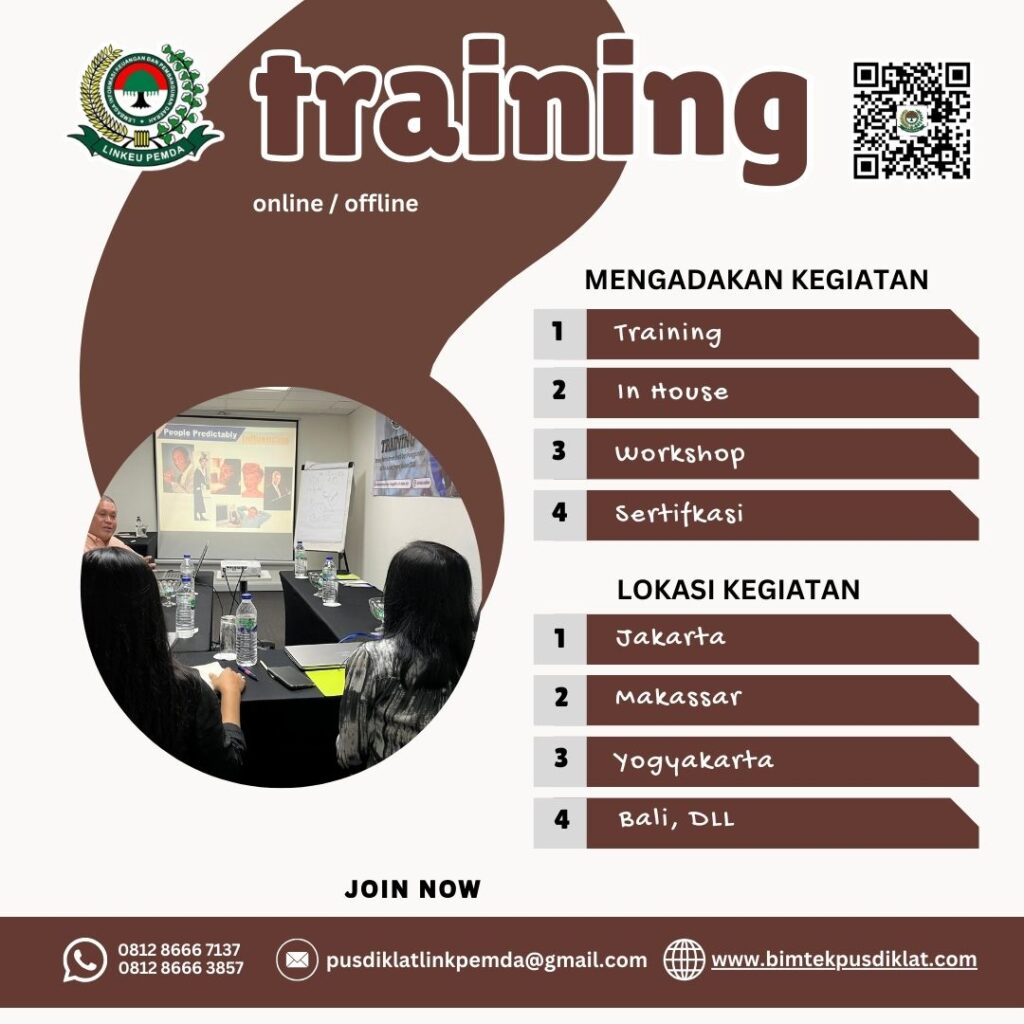 Training Pengembangan Supervisor 2027 untuk meningkatkan leadership, komunikasi efektif, problem solving, dan kinerja tim secara profesional.